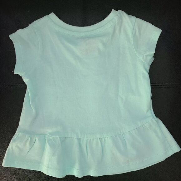 EUC Puma Teal Peplum T-shirt Size 3-6 months - Picture 2 of 3